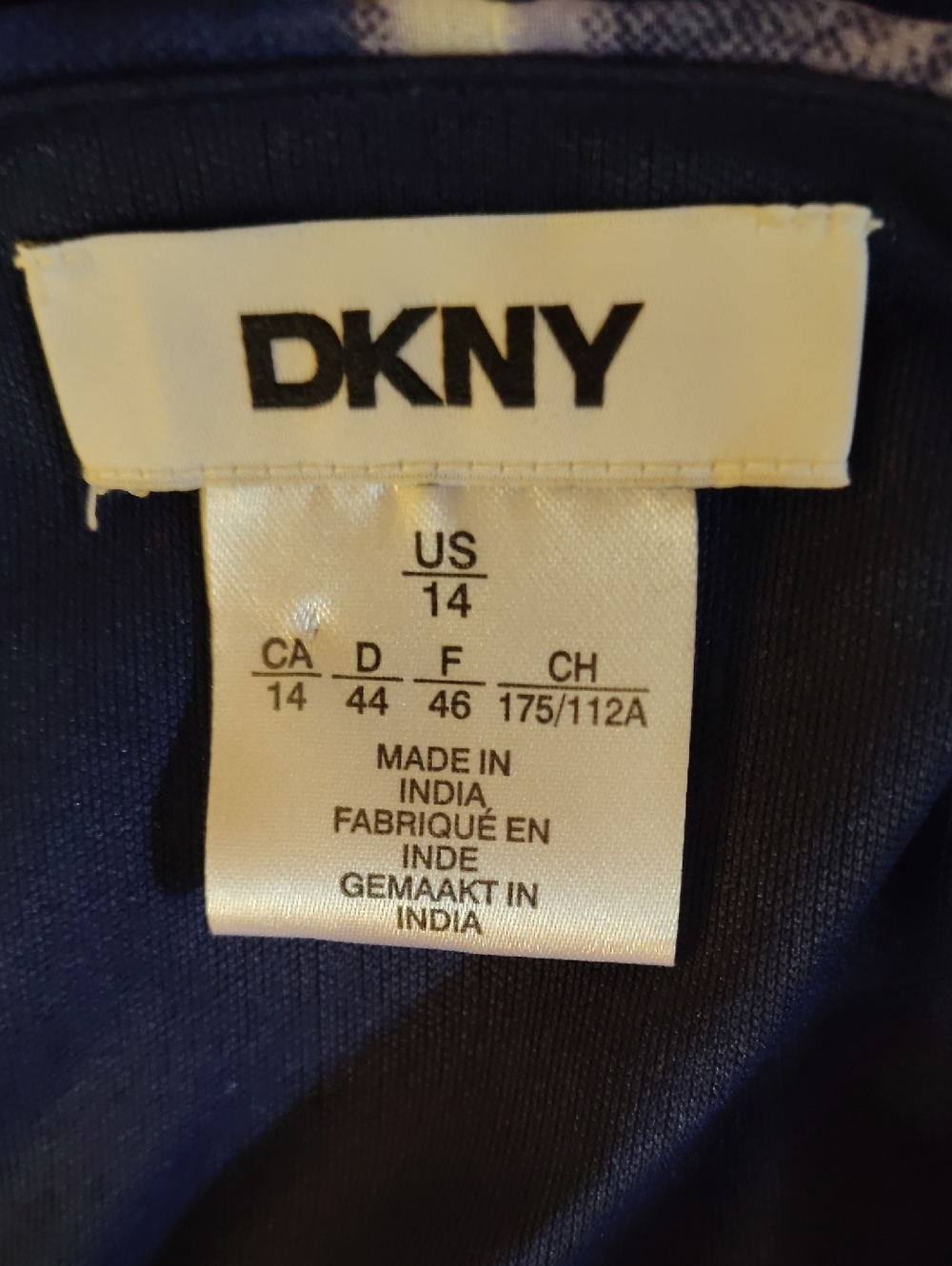 DKNY Abstract Blue Chiffon V-Neck Tie-Waist Midi Dress Size 14 - Picture 6 of 10